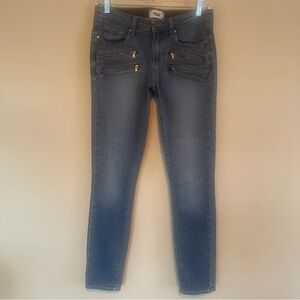 PAIGE Edgemont Front Zippers Ankle Jeans, Light Wash size 27